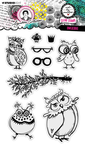 Studio Light Art By Marlene Clear Stamp Owlicious Signature Collection 148x210x3mm 9 PC nr.637