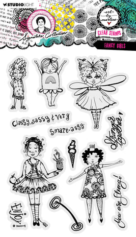 Studio Light Art By Marlene Clear Stamp Fancy Girls Signature Collection 148x210x3mm 12 PC nr.638