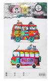 Art By Marlene Clear Stamp Hippie Busses Signature Collection 2 PC