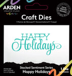 Arden Creative Studio Sentiment Series Stacked Happy Holidays Craft Die