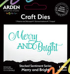 Arden Creative Studio Sentiment Series Stacked Merry and Bright Craft Die
