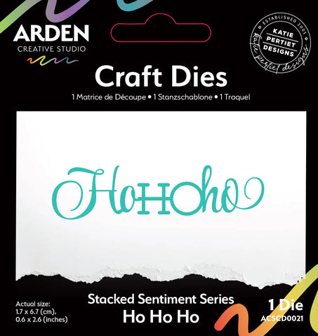 Arden Creative Studio Maker Sentiment Series Stacked Ho Ho Ho Craft Die