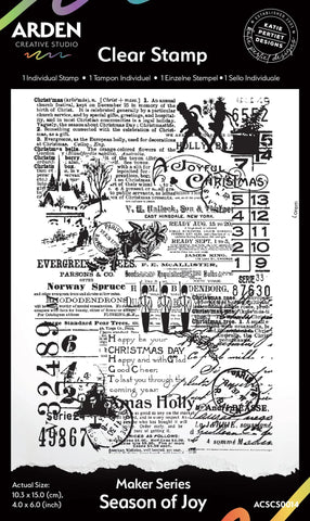 Arden Creative Studio Maker Series Season of Joy 4in x 6in Background Stamp