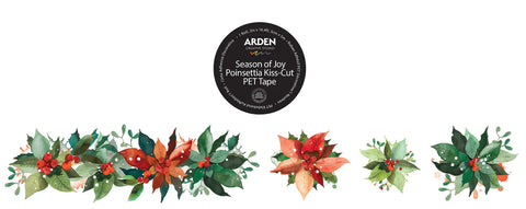 Arden Creative Studio  Season of Joy Poinsettia Kiss-Cut PET Tape