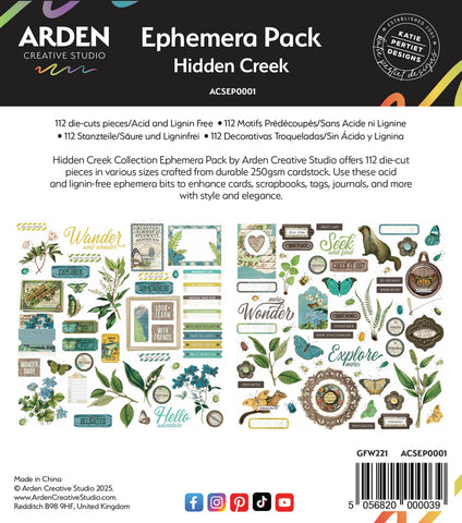 Arden Creative Studio Hidden Creek Ephemera Pack