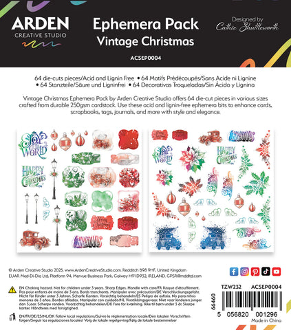 Arden Creative Studio Vintage Christmas Ephemera Pack