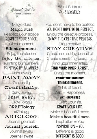 Maremi's Words Stickers 'ARTastic'