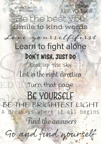 Maremi's Words Stickers 'Just Yourself'