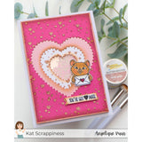 Kat Scrappiness Petal Pink Shaker Dots