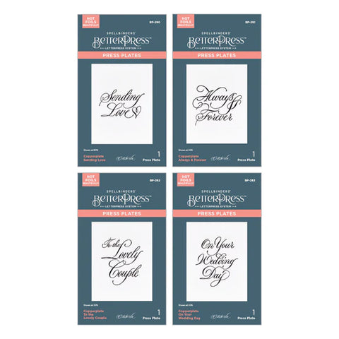 Spellbinders Copperplate On Your Wedding Day BetterPress Bundle by Paul Antonio