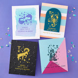 Spellbinders Block Print Zodiacs Registration Press + Foil Bundle