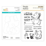 Spellbinders HELLO BABY STAMP & DIE BUNDLE WITH SIMPLE STORIES