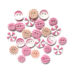 Buttons Galore Theme Novelty Buttons Tickle Me Pink