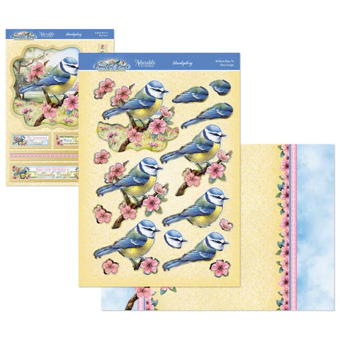 Hunkydory Crafts Beautiful Birds Deco-Large Set - Brilliant Blue Tit
