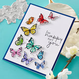Spellbinders BUTTERFLY SWIRL PRESS PLATE & DIE SET FROM THE BETTERPRESS COLLECTION