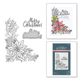 Sepllbinders Poinsettia Corner Press Plate & Die Set from the More BetterPress Christmas Collection