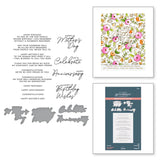 Spellbinders Let's Celebrate Sentiments Press Plate & Die Set from the LET'S CELEBRATE COLLECTION by Yana Smakula