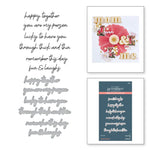 Spellbinders BetterPress Press Plate & Die Set Friends Sentiments