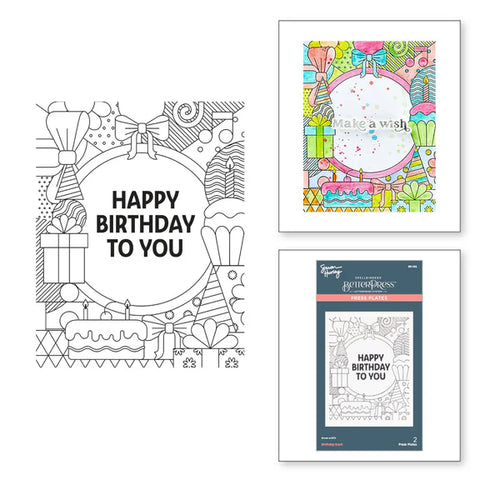 Spellbinders BIRTHDAY BASH PRESS PLATES FROM THE BIRTHDAY BASH COLLECTION BY SIMON HURLEY