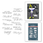 Spellbinders CHEERS SENTIMENTS PRESS PLATE & DIE SET FROM THE HAPPY HOUR COLLECTION