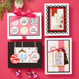 Spellbinders Festive Circle Sentiments Press Plates & Die Set from the Essential Holiday Collection by Lisa Horton