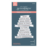 Spellbinders French Sentiments Press + Foil Plate & Die Set