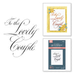 Spellbinders Copperplate To the Lovely Couple BetterPress Plate from the Copperplate On Your Wedding Day Collection by Paul Antonio