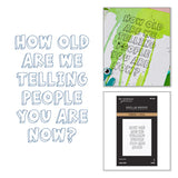 Spellbinders How Old? Press + Foil Plate