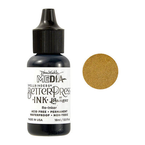 Spellbinders Olive BetterPress Reinker by Dina Wakley