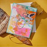 Spellbinders Holding Your Heart Sentiments BetterPress Plates & Die Set from the Collaged Birds Collection by Dina Wakley