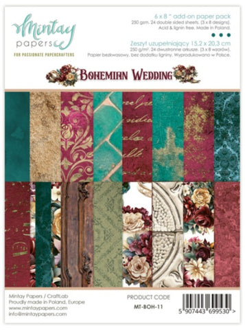 Papers 6 X 8 ADD-ON PAPER PAD - Bohemian Wedding