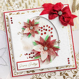 Chloe's Creative Cards 5x7 3D Embossing Folder, Stamp & Metal Die Set - Poinsettia