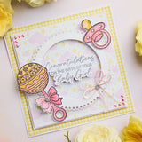 Chloe's Creative Cards Die & Stamp - Baby Collection Rattle