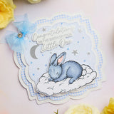Chloe's Creative Cards Die & Stamp - Baby Collection Sleeping Bunny