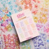 Chloe's Creative Cards Designer Printed Vellum Pad (4.5" x 6.5") - Tiny Butterfly Embellishments
