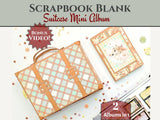 CrafTreat Scrapbook Blanks - Frame Accordion Suitcase - Black & Kraft Color