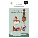 Vaessen Creative - Clear Stamps Christmas Chickens 1 12pcs