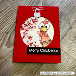 Vaessen Creative - Clear Stamps Christmas Chickens 2 10pcs