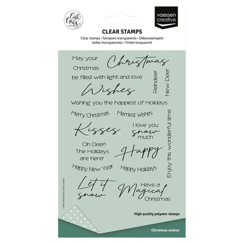 Vaessen Creative - Clear Stamps English Christmas Texts 20pcs