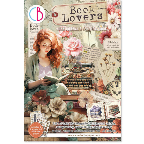 Ciao Bella Book Lovers Junk Journal & Ephemera Book A4 32/Pkg