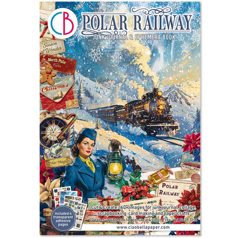 Ciao Bella Polar Railway Junk Journal & Ephemera Book A4 32/Pkg