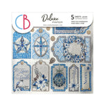 CIAO BELLA - Deluxe Elegance of Blue Paper Silver 6"x6" 5/Pkg