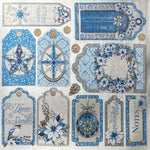 CIAO BELLA - Deluxe Elegance of Blue Paper Silver 6"x6" 5/Pkg