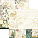Ciao Bella Sparkling Christmas Paper Pad 8"x8" 12/Pkg
