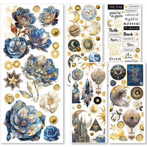 Ciao Bella Celestial Transparent Adhesive Sheets 5/Pkg