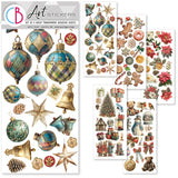 Ciao Bella Merry & Bright Art Stickers Transparent Adhesive Sheets 5/Pkg