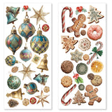 Ciao Bella Merry & Bright Art Stickers Transparent Adhesive Sheets 5/Pkg