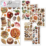 Ciao Bella Chocolate Wanderlust Art Stickers Transparent Adhesive Sheets 5/Pkg