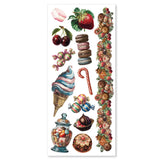 Ciao Bella Chocolate Wanderlust Art Stickers Transparent Adhesive Sheets 5/Pkg
