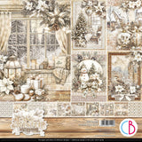 Ciao Bella - Winter Season Paper Pad 12"x12" 12/Pkg